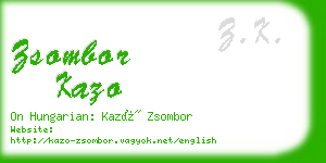 zsombor kazo business card